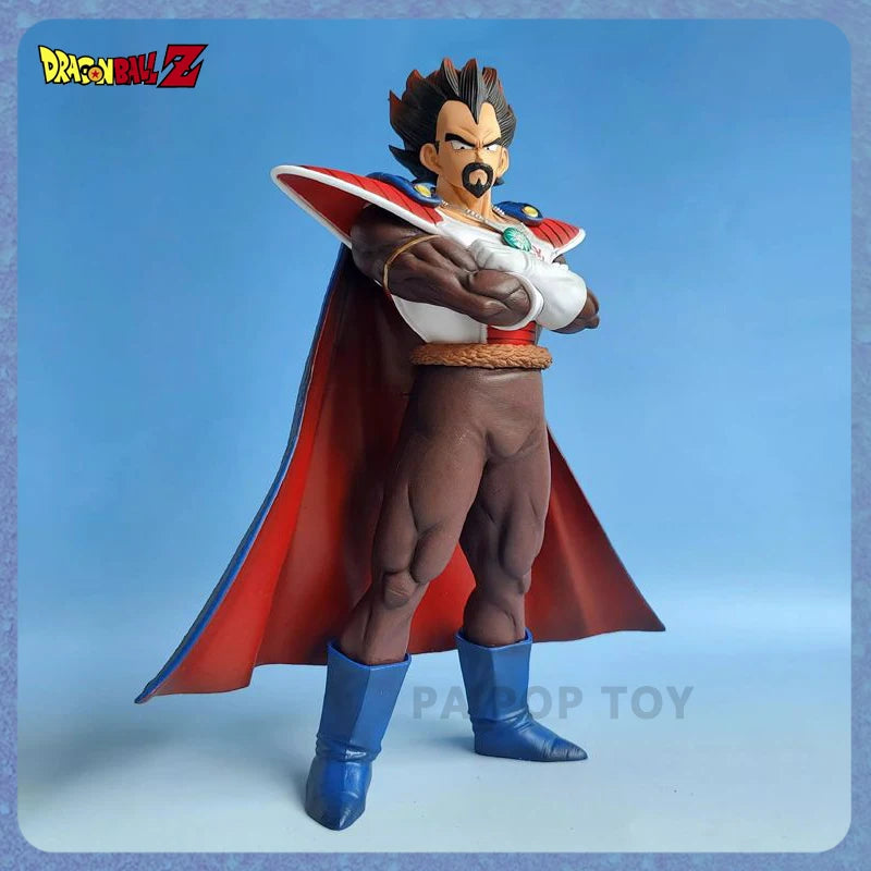 Dragon Ball King Vegeta Anime Figur Vegeta mit Umhang Action Figur 29,5 cm PVC Statue Sammlung Modell Schreibtisch Dekor Spielzeug Geschenke