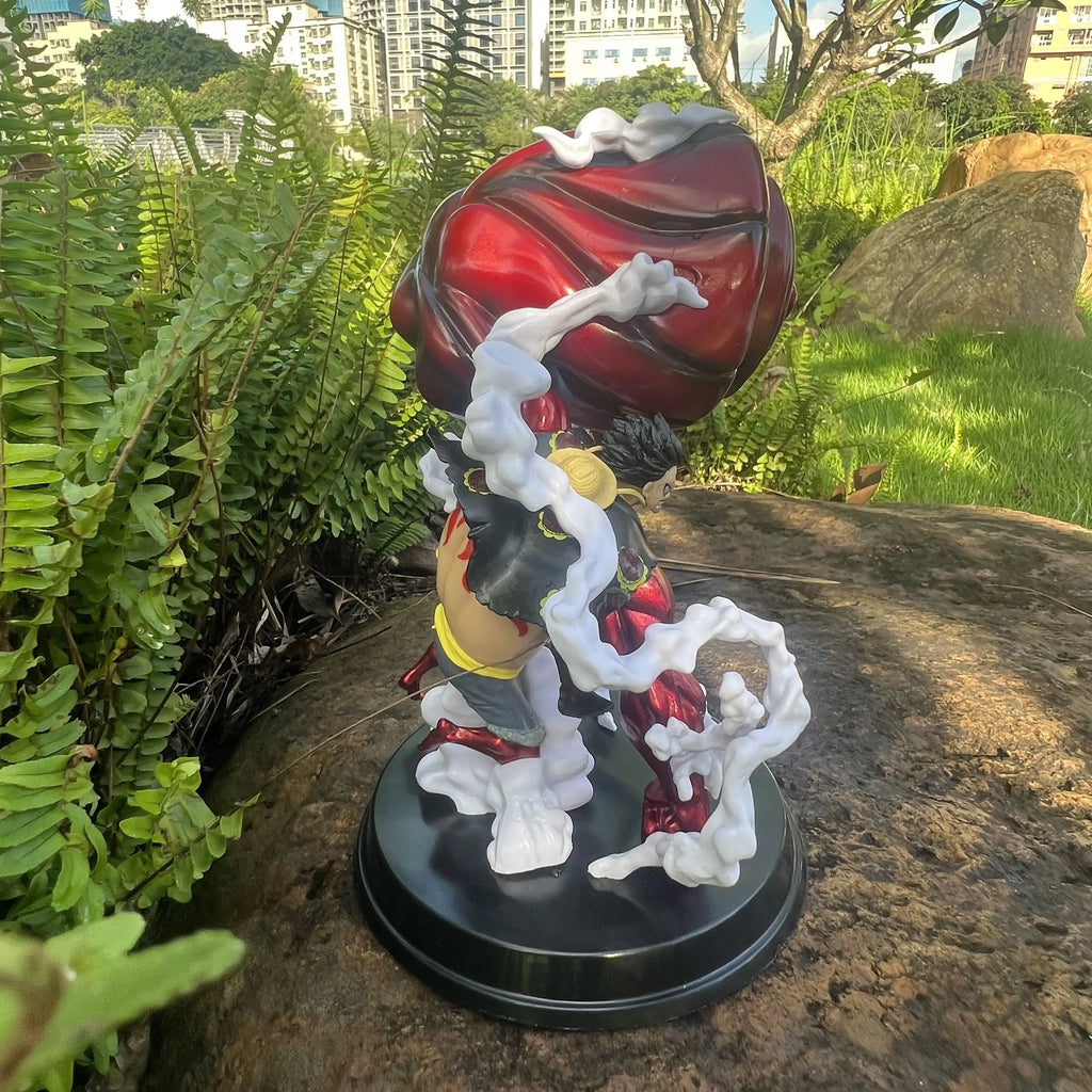 One Piece 24cm Great Ape King Gun 4 Luffy Pieces Statue Figures Collectible Model Decoration Toy Christmas Gift