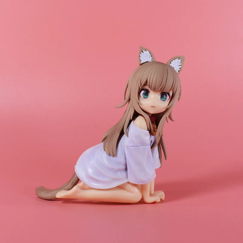 12cm Palette My Cat Is A Cute Girl Anime Figure Cute Cat Girl Model  Peripherals Action Figures Birthday Gift Toys Game Kids