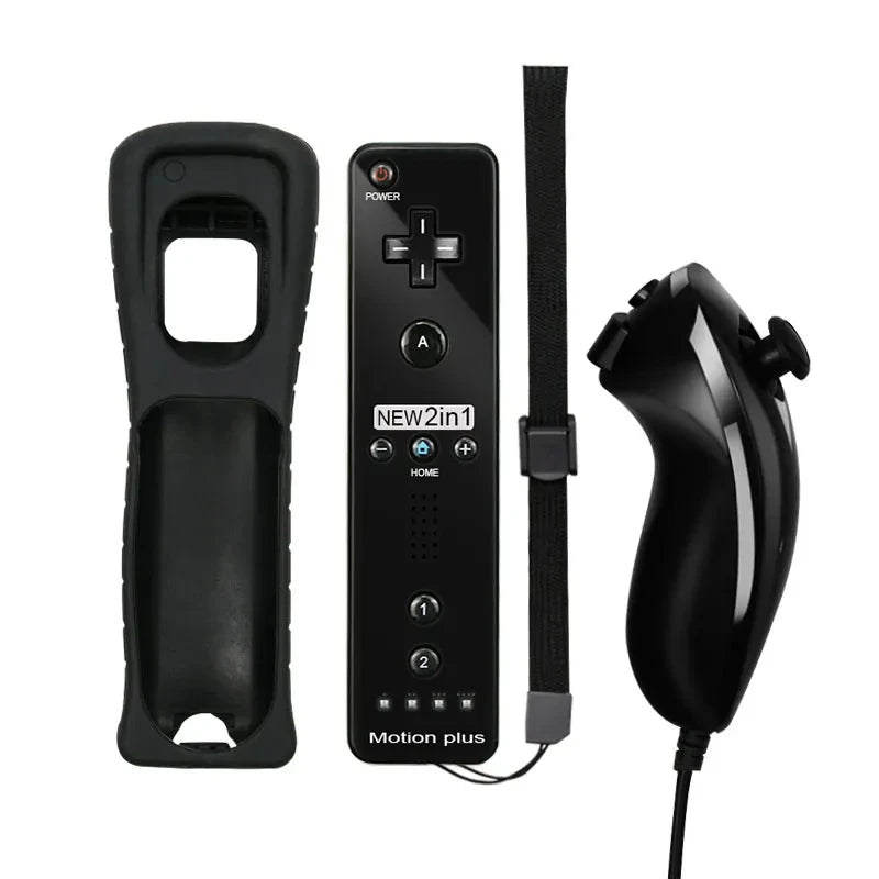 2 in 1 Wireless Remote Compatiable with  Wii U Joystick Gamepad Controller Set Motion Plus  Video Game for Wii Accessories