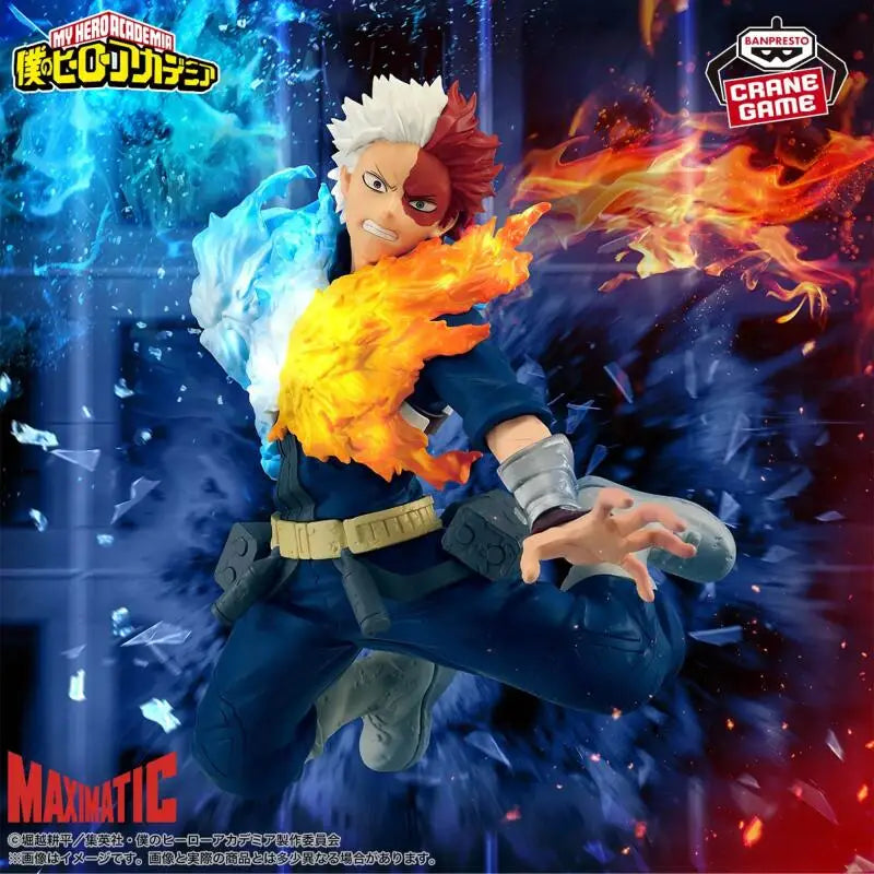 In stock BANPRESTO My Hero Academia Shoto Todoroki MAXIMATIC Anime Action Figures Model Toy Collections Birthday Gift