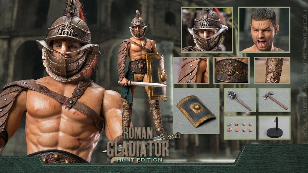 HHMODEL HAOYUTOYS 1/6 Roman Gladiator Imperial Legion Action Figure Model, Hunting Edition Collectible Toy Gift for Adults Fun