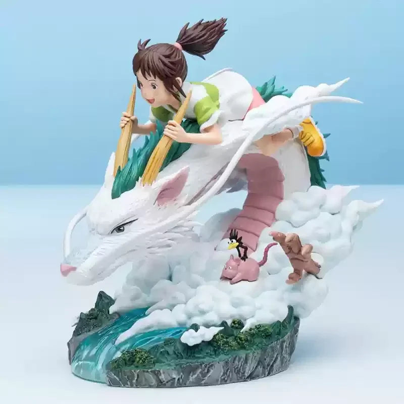 Отнесена от духовете, Studio Ghibli 16 см, сладка чиби аниме фигурка Хаяо Миядзаки, колекционерски модел, декор за бюро, перфектен подарък за фенове на анимето.