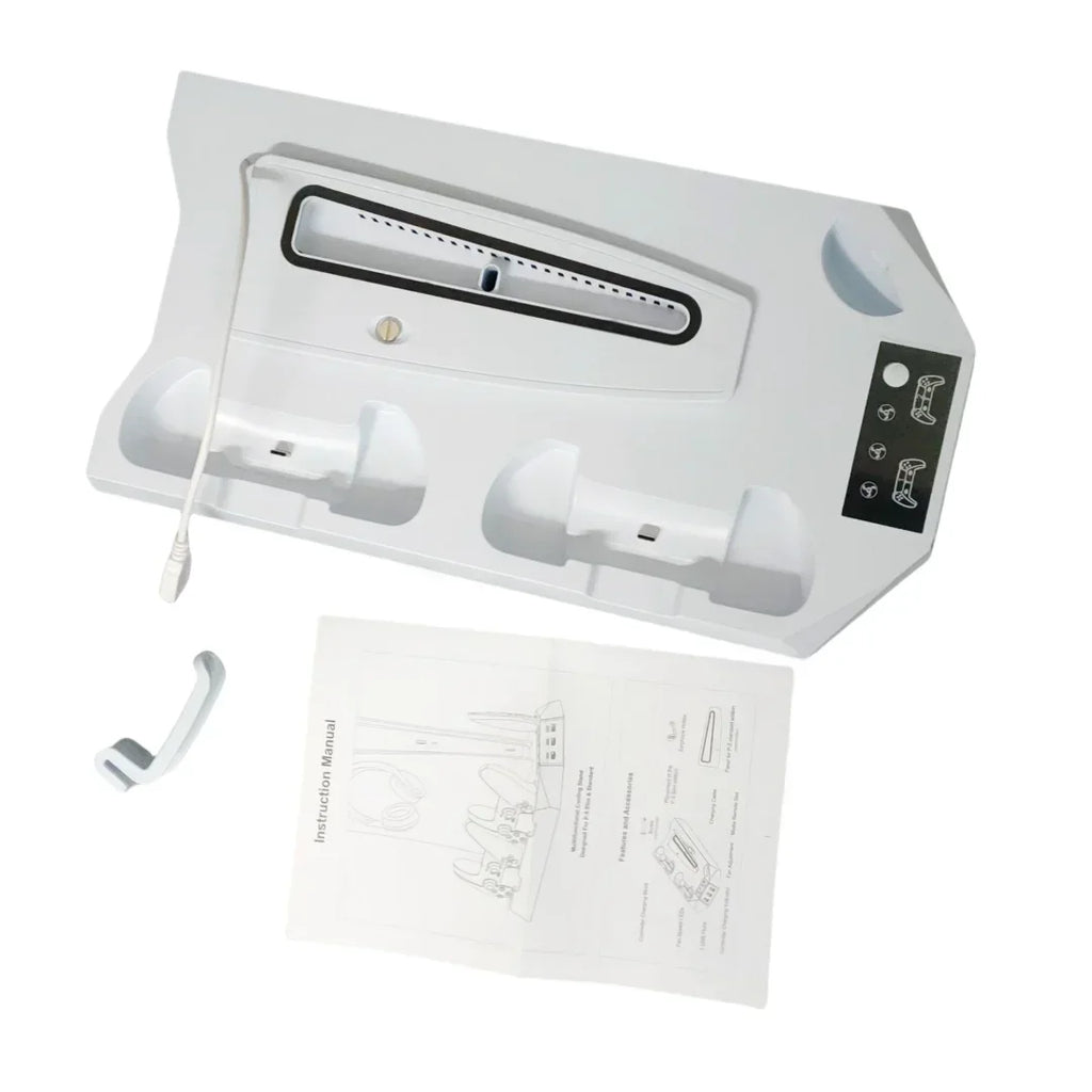 Cooling Stand for PS5/PS5 Slim Console Controller Gamepad Charging Station Cooling Dock for Playstation 5 Console Disc/Digital