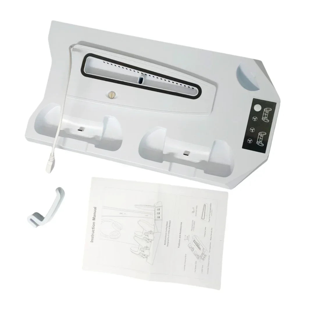 Cooling Stand for PS5/PS5 Slim Console Controller Gamepad Charging Station Cooling Dock for Playstation 5 Console Disc/Digital