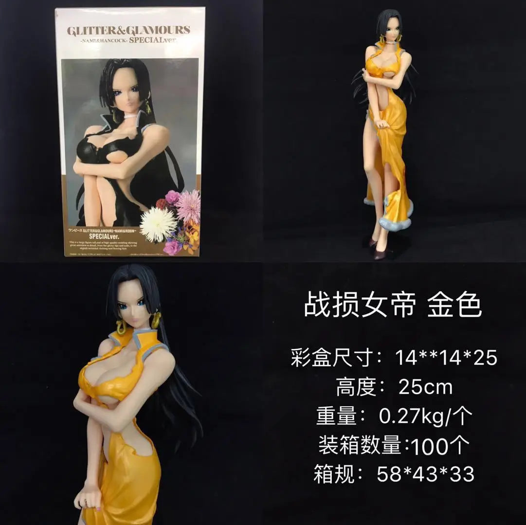 25cm Boa Hancock Action Figure Anime One Piece Figures Chi-Pao Women'S Solid Figures Collection Ornament Gifts Pvc Model Toys