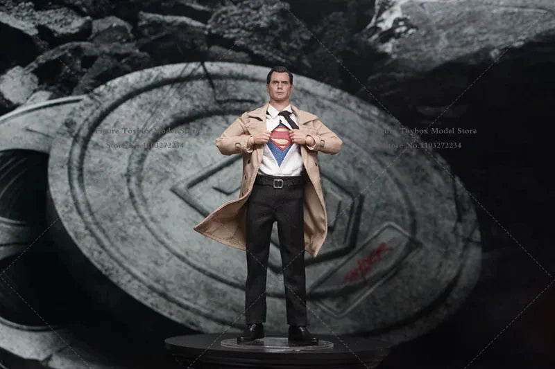 Manipple Studio 1/12 Super Hero Journalist Version Full Set Man Action Figure Clark Kent Body Model Toys Accessory For 6" Head