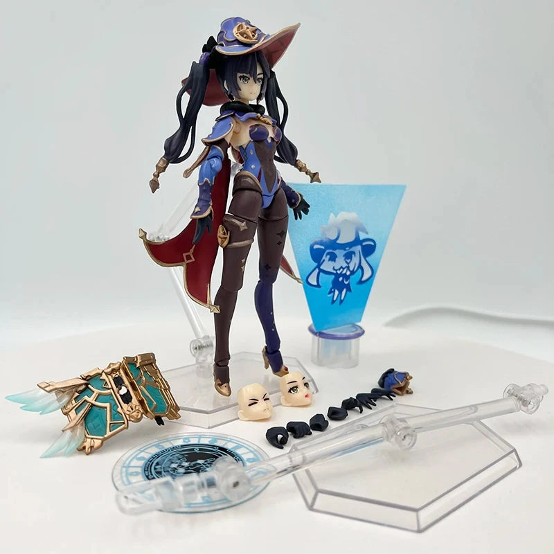 15cm Figma #548 Mona Anime Figure Mona Mirror Reflection of Doom Action Figure #1718 Traveler Figure Collectible Model Toys Gift