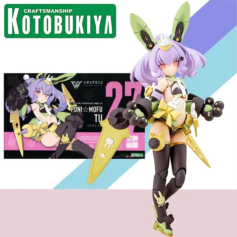 In stock Original Kotobukiya Anime Action Figure MEGAMI DEVICE PUNI MOFU TU Assembly Model Kit Collection Toy Gift For Children