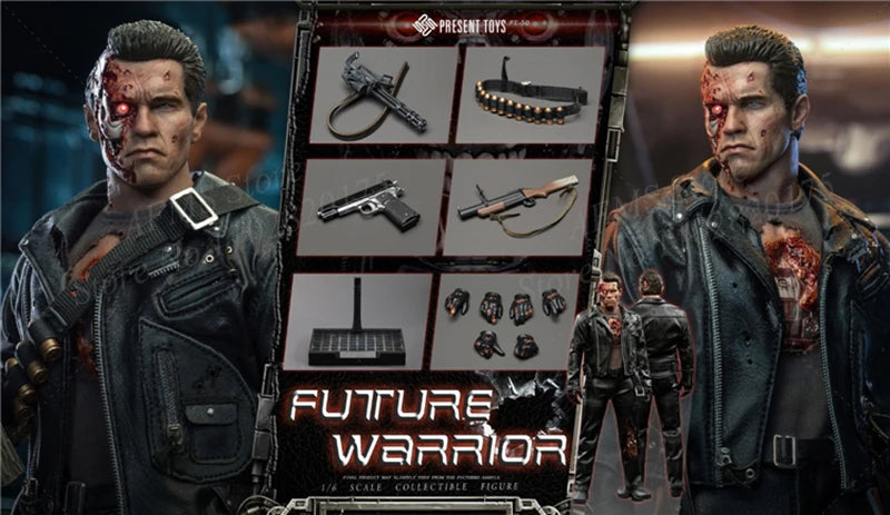PRESENT TOYS PT-sp50 PT-sp51 1/6 Scale Collectible Figure Future Warrior T800 Arnold Schwarzenegger Full Set 12Inch Men Soldier
