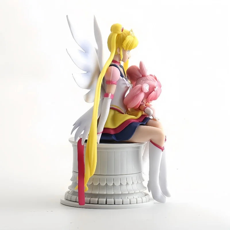 In Stock Sailor Moon Wings Mizuki Tsukino Usagi Tsukino Sitting Figure Doll Model Boxed Figurine Statue Doll Birthday Gifts