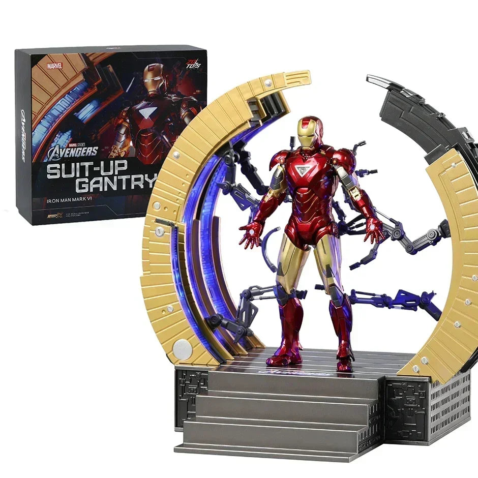 ZD Toys Iron Man MARK VI Set Gantry Series Action Figure PVC Collectible Model Decoration Anime Figure Model Collection Toy Gift