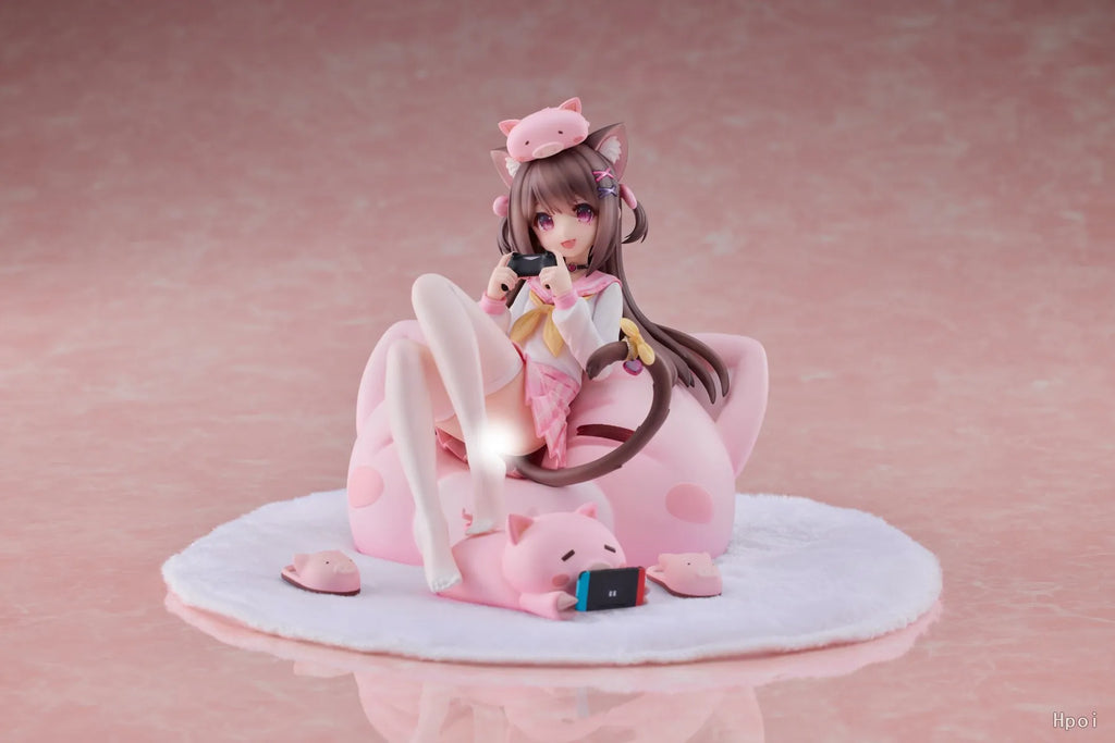 26CM Аниме Асаки Фигурка Виртуална котва Прасе Принцеса Поръчката за заек ли е? Седящ модел играчка Подаръчна колекция Екшън Фигурка PVC