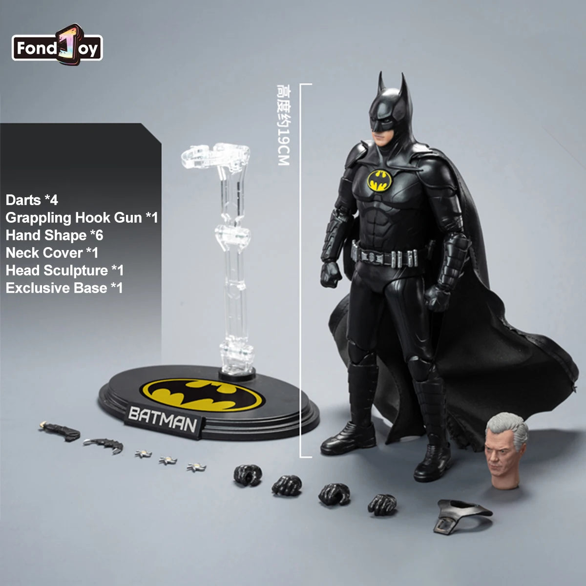 FondJoy Keaton Batman Action Figure 1/9 DC Justice League Anime Figurine Detective Comics PVC Joint Movable Model Toy Gifts