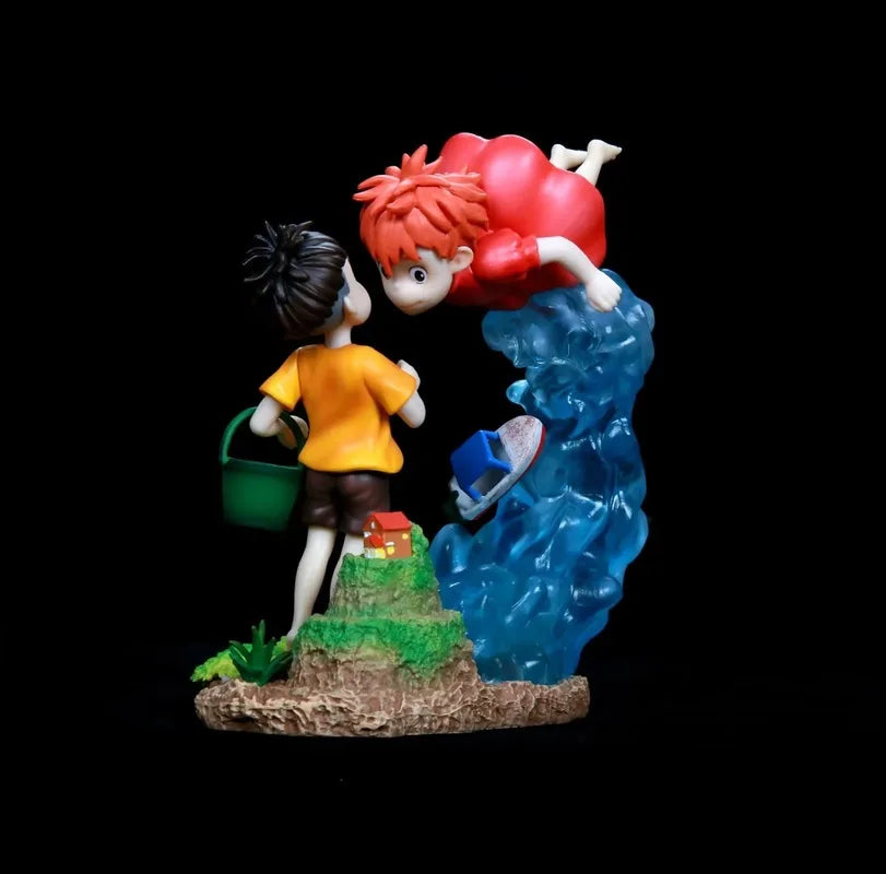 15cm Ponyo On The Cliff Figure Ponyo Sousky Seagal Figure Pvc Gk Statue Anime Action Figurine Model Doll Collection Toy Kid Gift
