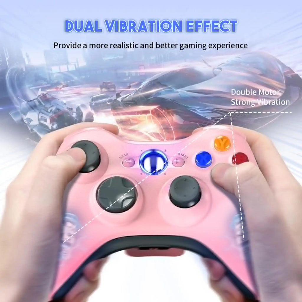 2 Pack Controller For Xbox 360/Slim/PC/Winodow 7/8/10 Wireless Gamepad Gaming Joystick 6-axis Dual Vibration Video Game Rocker