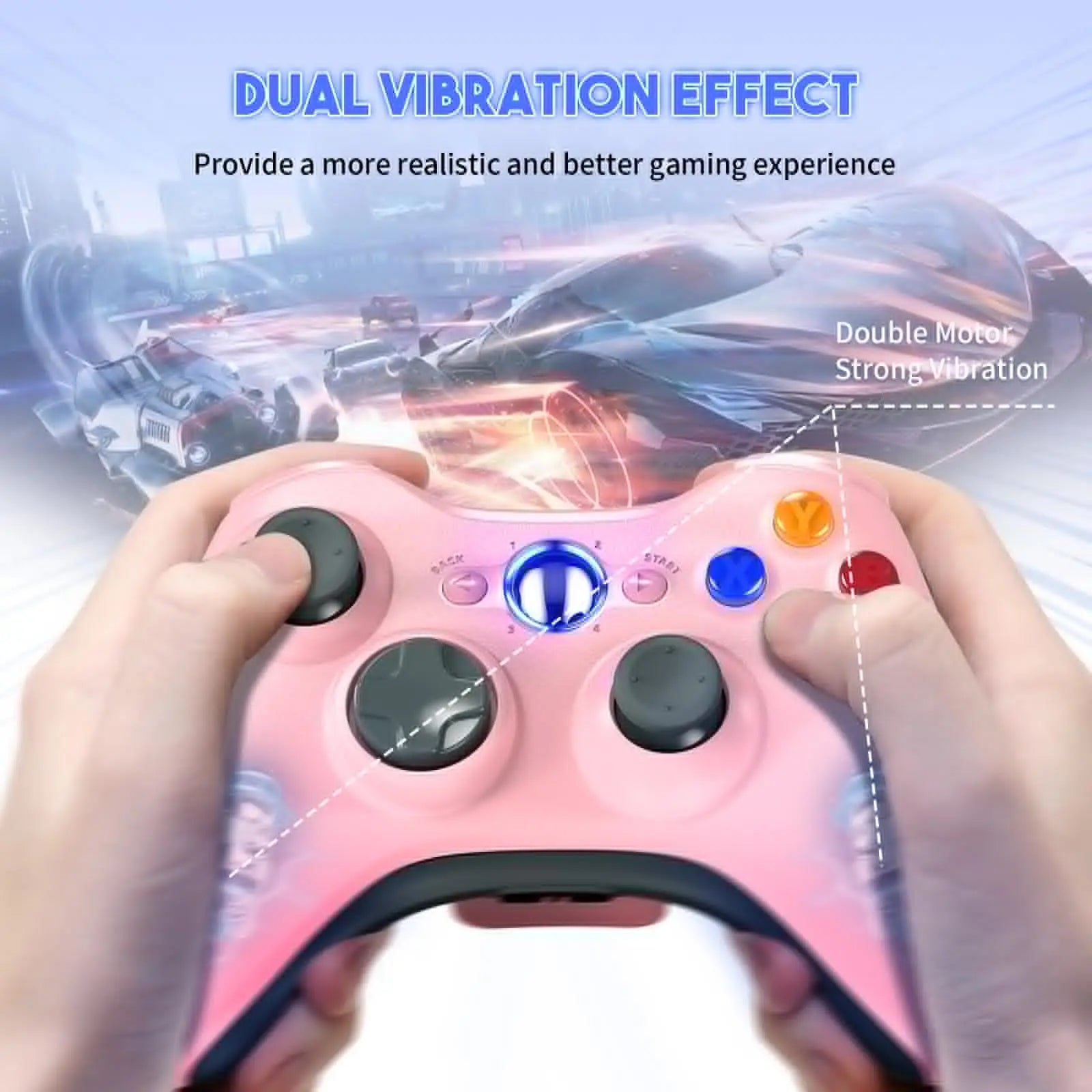 2 Pack Controller For Xbox 360/Slim/PC/Winodow 7/8/10 Wireless Gamepad Gaming Joystick 6-axis Dual Vibration Video Game Rocker