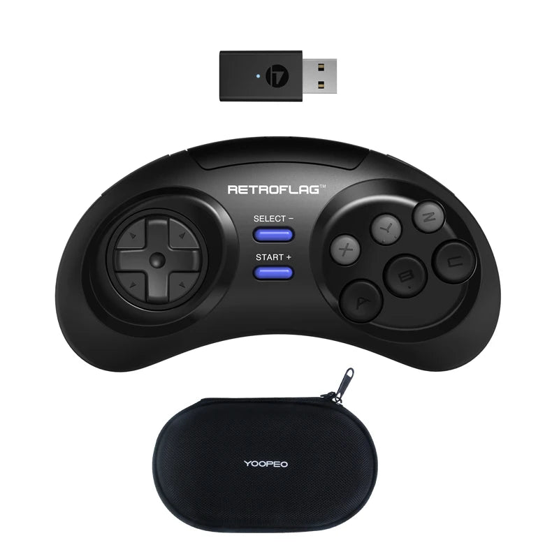 RETROFLAG Classic 2.4G Wireless Game Controller-M Gamepad für Switch, Windows, Sega Genesis mini/MD mini 2 und Raspberry Pi 