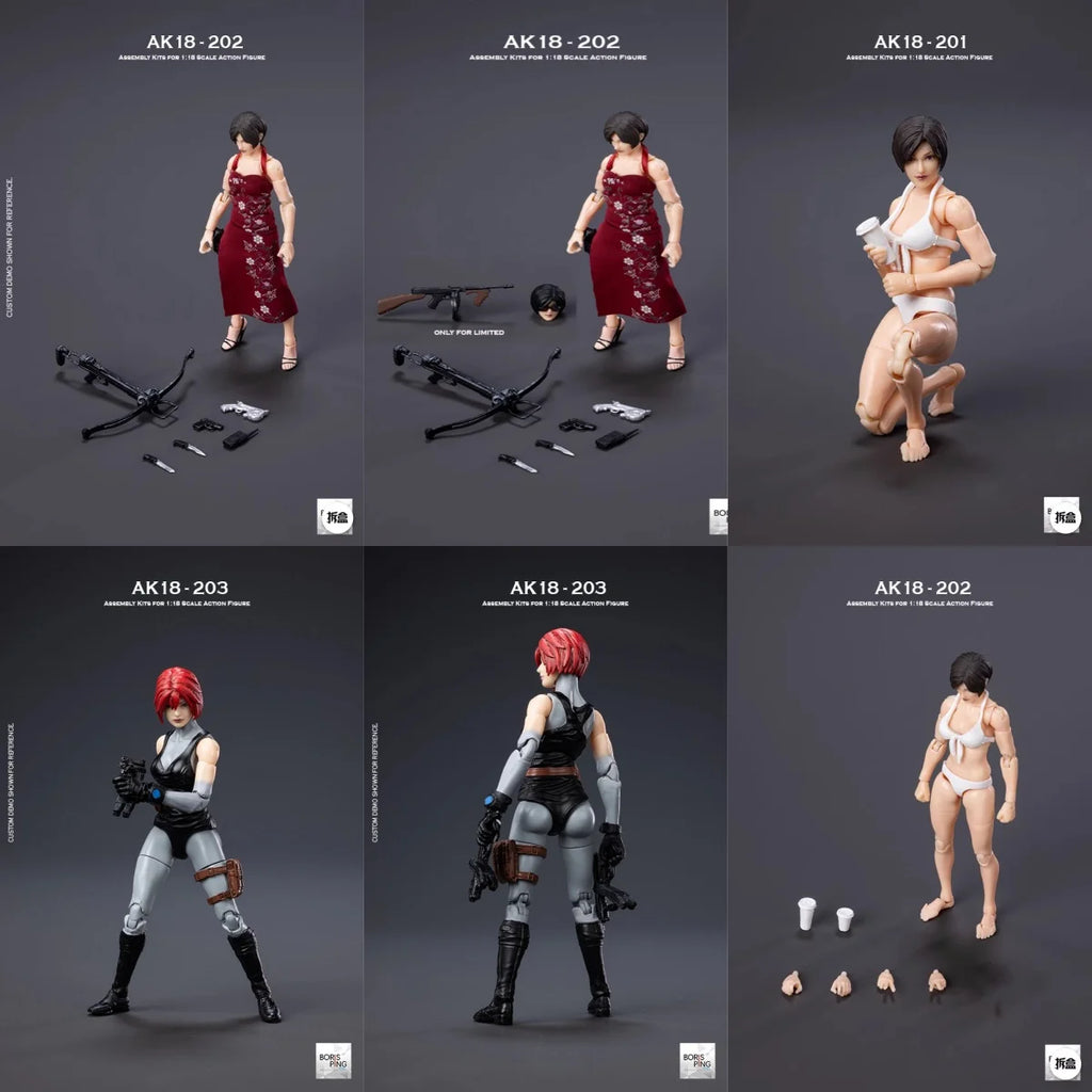 authentic In Stock Borisping 1/18 Scale Ak18 202&203  Ada Wong Assembly Kits Action Fiugre Limited edition