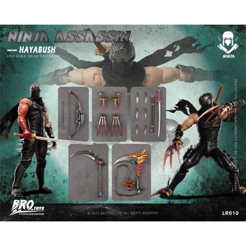 BROTOYS Original 1/12 LR010 Ninja Assassin Hayabusa Ninja Dragon Sword Legend 6-inch Japanese Action Game Movable Doll Model Toy