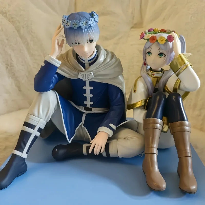 Frieren Beyond Journey'S End Flower Crown Frieren Himmel Action Figure Collectible Cute Desktop Ornamental Model Birthday Gifts