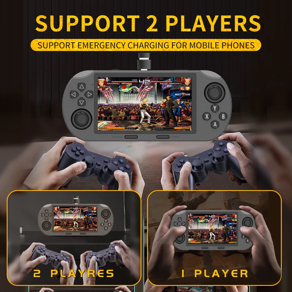 Tragbare Handheld-Spielekonsole SF3000, 4,5-Zoll-IPS-Bildschirm, Retro-Videospiel-Player, integrierte 20.000+ Spiele für PS1/GBA/SFC/MAME 