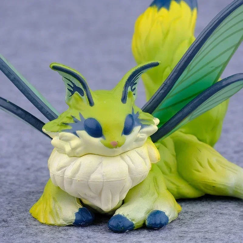 Kawaii Figur Schmetterling Katze Seidenraupe Motte Katze Statuette Montage Spielzeug Ornament Cartoon Pvc Action Desktop Dekorieren