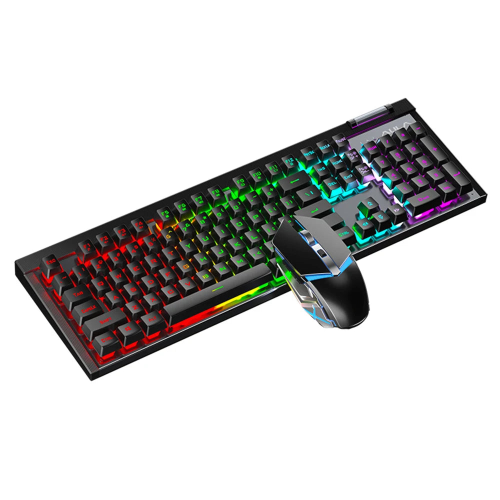 T610 Kabellose Tastatur- und Mauskombination, wiederaufladbar, für Notebook, Desktop, Büro, Heimspiele und E-Sport