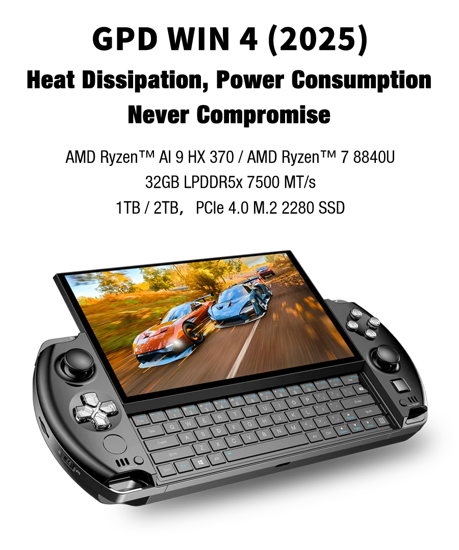 Ready Stock! 2025 GPD WIN4 Win 4 AI 9 HX 370 Handheld GamePad 6" for Black Myth Wukong Tablet Pocket Laptop Game Player Console