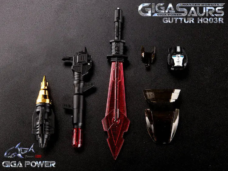 In STOCK Gigapower HQ-03R Guttur Snarl Chrome Version Reissue Transformation Action Figure