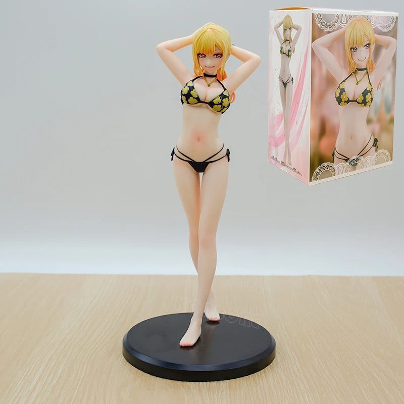 23cm My Dress-Up Darling Marin Kitagawa Swimsuit Anime Girl Figure Marin Kitagawa Bikini Action Figure Adult Sexy Model Doll Toy