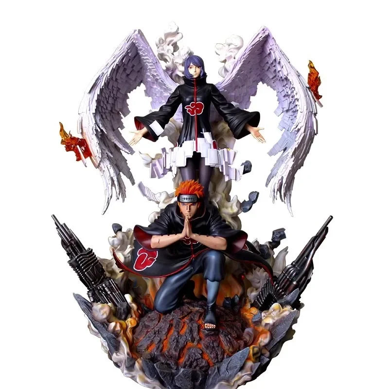 39cm Akatsuki Konan Pain NARUTO Animation Peripherals Peace PVC Model Large Statue Craft Ornaments Figure Cool Toy Collections