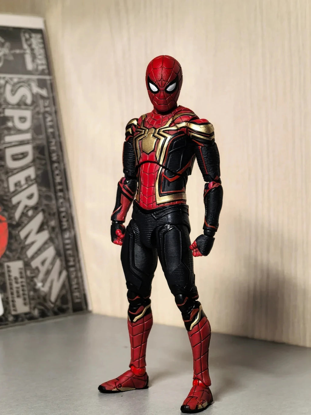 In Stock Genuine MEDICOM MAFEX Spider-Man Hero No Way Home Fusion Armor 1/12 Action Figure Model Toys