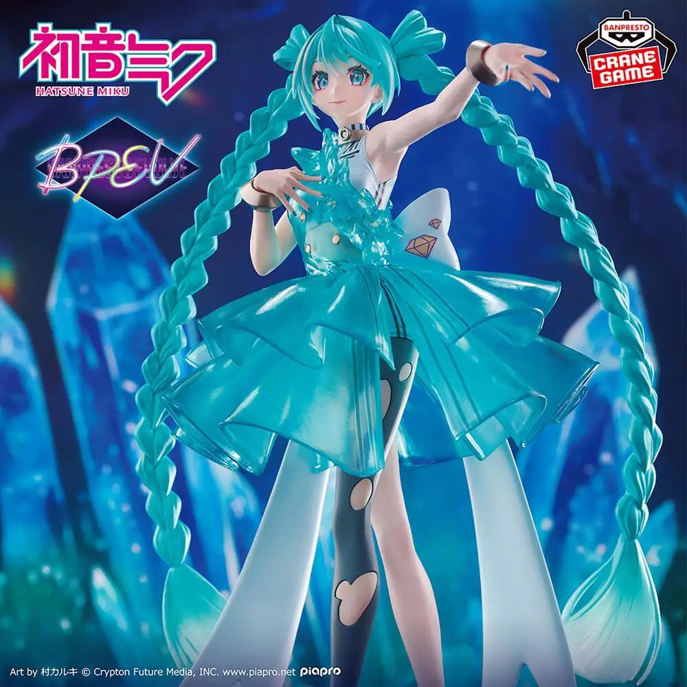 In Stock Genuine BANPRESTO EVOLVE Classical tuning Hatsune Miku Swan Lake Clione BPEV Emerald Gem Figure Anime Model Toy