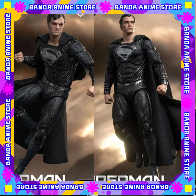New Fondjoy 1/9 Black Superman 2.0 Action Figure DC Zack Snyder Justice League Anime Figurine Statue Model custom Kid Toys Gifts