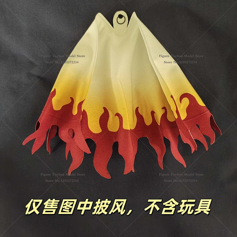 Rengoku Kyoujurou, Anime-Soldat im Maßstab 1/12, Mini-Spielzeug, weiß-roter Umhang, Zubehör für 6-Zoll-Anime-Demon-Slayer-Figur, Dekoration