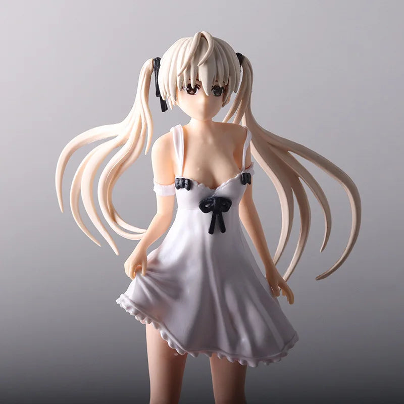 Japan Neue 24 cm Yosuga no Sora Figur PVC Action Anime Puppe Modell Spielzeug süße weiße Hosenträgerrock Figur für Mädchen Geschenk