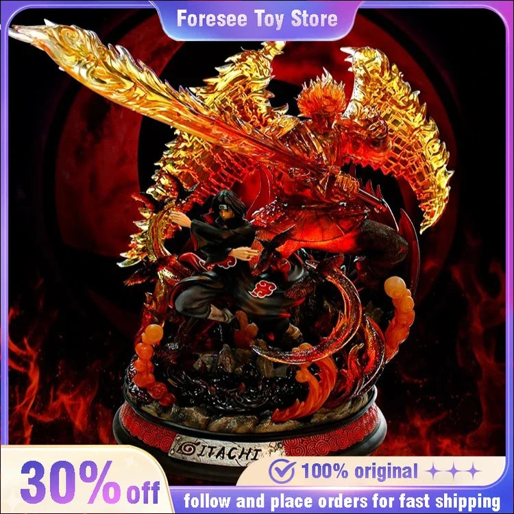 36cm Susanoo Uchiha Itachi Animation Peripherals Large Statue Can Emit Light Model Statue Ornaments Craft Toy Collections Gifts