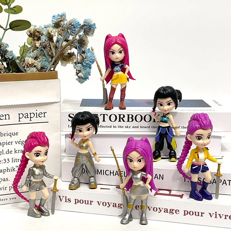 New Product Magic Hunting Group Q Version Suit Handmade Doll Tabletop Decoration Korean Trendy Women's Group Figure Decoration