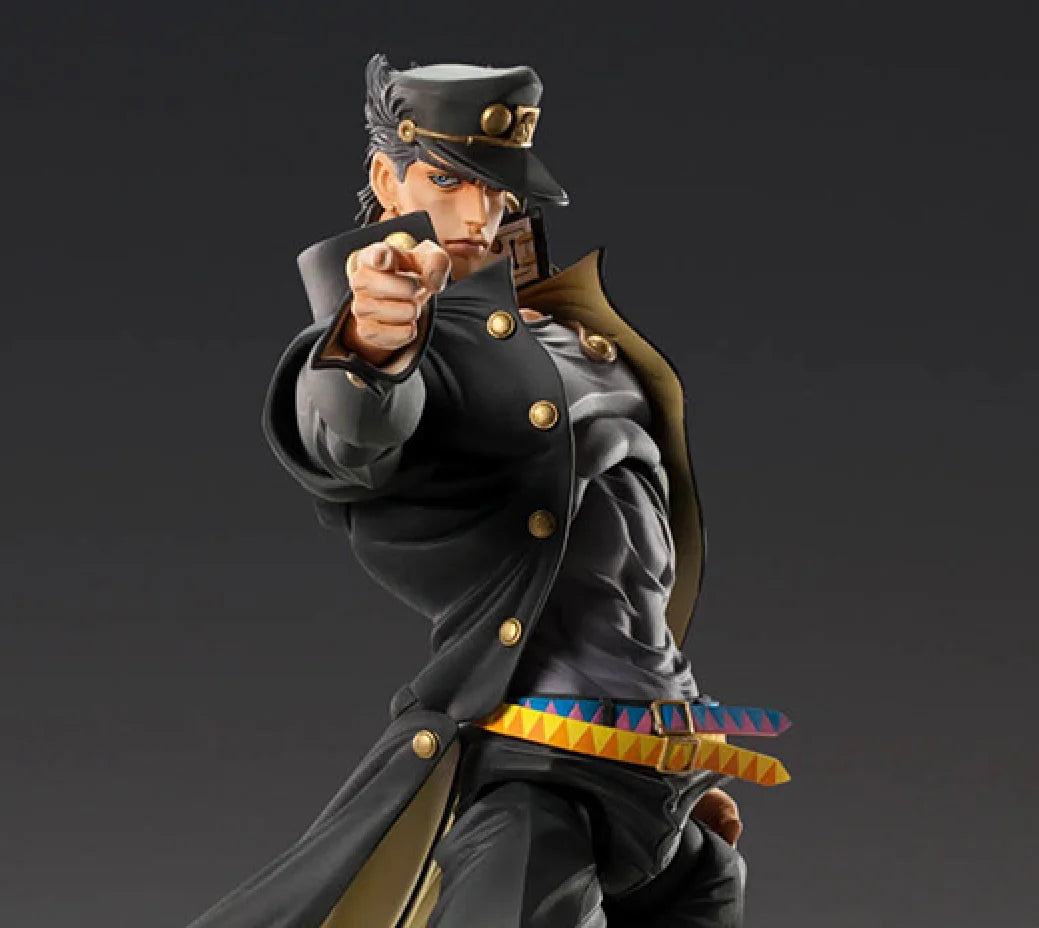Anime JOJO Figur 25 cm Unbesiegbarer Kujo Jotaro Figur Sammlerstück Modell PVC Actionfigur Spielzeug Schreibtischdekoration Geschenk Spielzeug