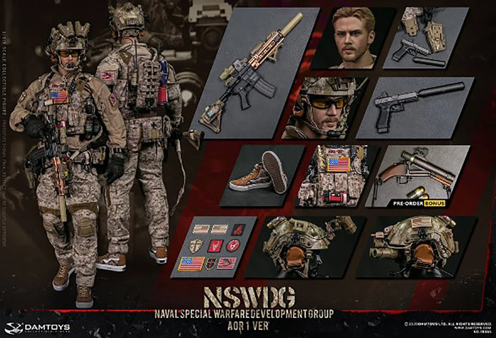 DAMTOYS DAM78065 1/6 NSWDG Naval Special Warfare Development Group AOR1 Version Male Soldier Action Figure Model Toy ﻿