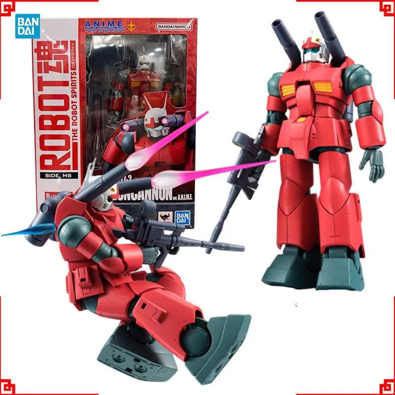 Bandai Gundam Model Kit Robot Spirits Guncannon Anime Figure Gunpla Building Kit Collectibles Action Figures Toys For Boys Gift