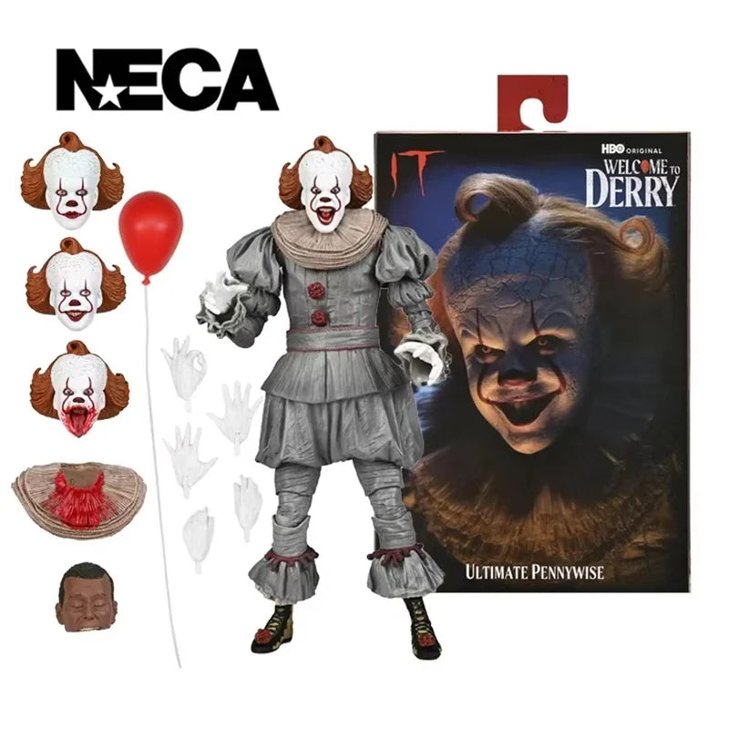 NECA Pennywise Figure Welcome to Derry Ultimate Pennywise 7” Scale Action Figure Model Horror Halloween Gifts