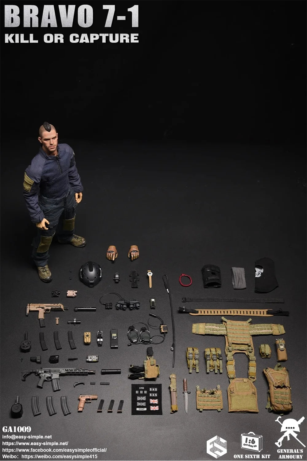 For Sale 1/6th Soldier Doll Call Man The Duty Soap Full Set Moveable Action Figure SAS About 12" ES GA1009 Christmas Festivals