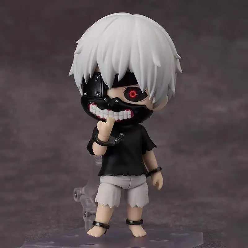New 10cm Anime Kaneki Ken Q version kawaii joint mobility Action Figure PVC Model Toys doll Desk Decor Collectible Gifts boxed