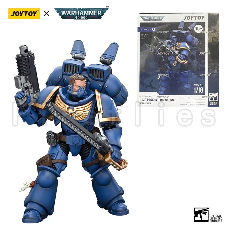 1/18 JOYTOY Action Figure 40K Ultramarines Jump Pack Intercessors Anime Model Toy