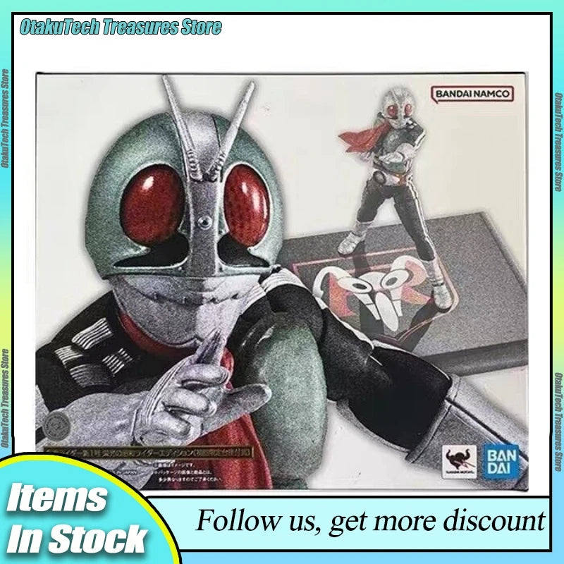 Bandai Genuien S.H. Figuarts Shf Kamen Rider  No. 1  Glorious Showa Kamen Rider Pvc Anime Figure Collection Model Toys Gift