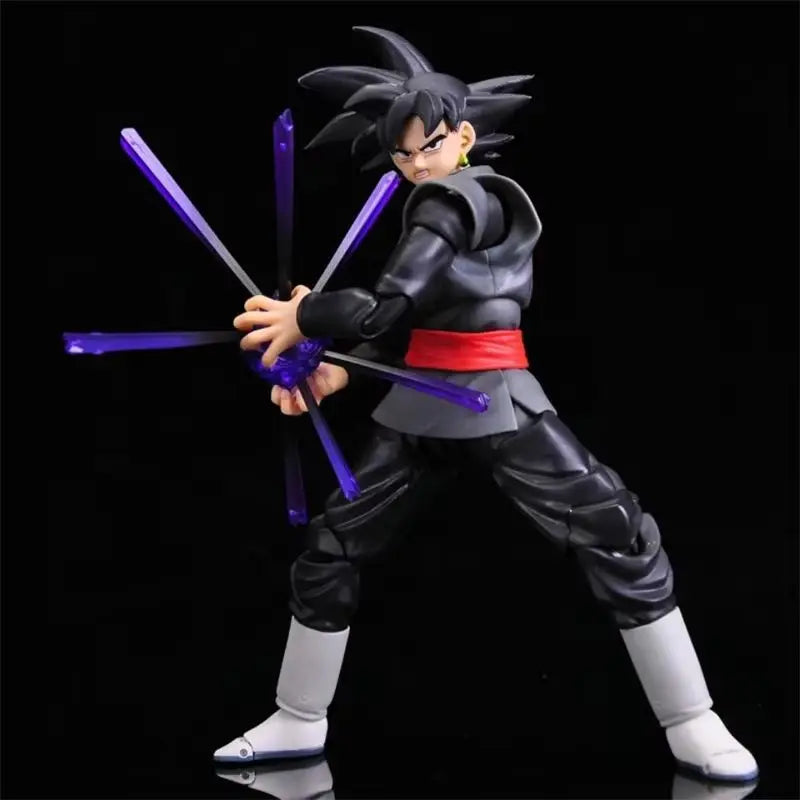 Neue 14 cm Anime Dragon Ball Black Goku Zamasu Actionfigur Super Saiyajin Filmversion Dbz Modell mit mehreren Zubehörspielzeugen