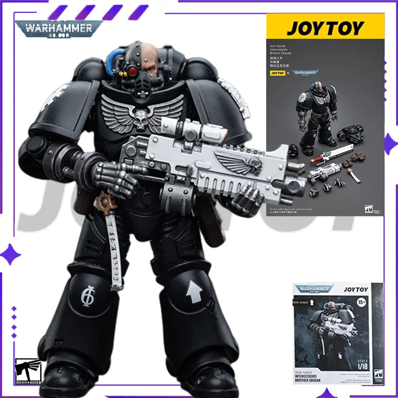 [In Stock] JOYTOY Original 40K1/18 Mobile Doll Warhammer 40000 Dark Crow Guard Arbitrator Mobile Joint Model Toy Gift Collection