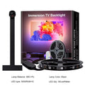 RGBIC-LED-TV-Hintergrundbeleuchtungsstreifen mit Farbauswahlsensor, Musiksynchronisation, App-Steuerung, 55–75 Zoll für die Atmosphärenbeleuchtung im Spielzimmer